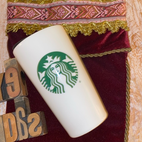 🆕☕️🧜♀️STARBUCKS 12 oz. 2021 “🧜♀️” Logo Ceramic Cup with Swivel Lid - Picture 2 of 8